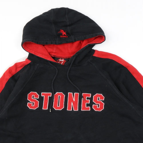 Rolling Stones Mens Black Cotton Pullover Hoodie Size L - Stones