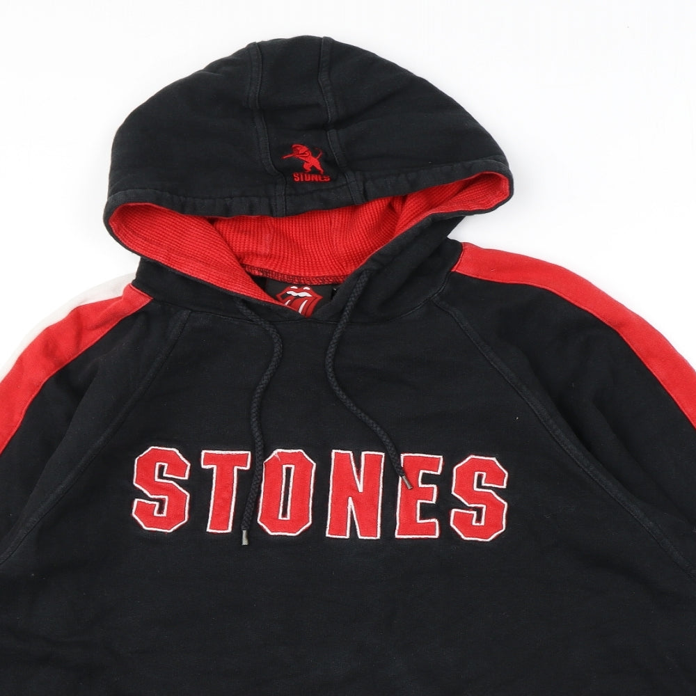 Rolling Stones Mens Black Cotton Pullover Hoodie Size L - Stones