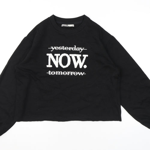 Khaadi Womens Black Cotton Pullover Sweatshirt Size S Pullover - Yesterday Now. Tomorrow