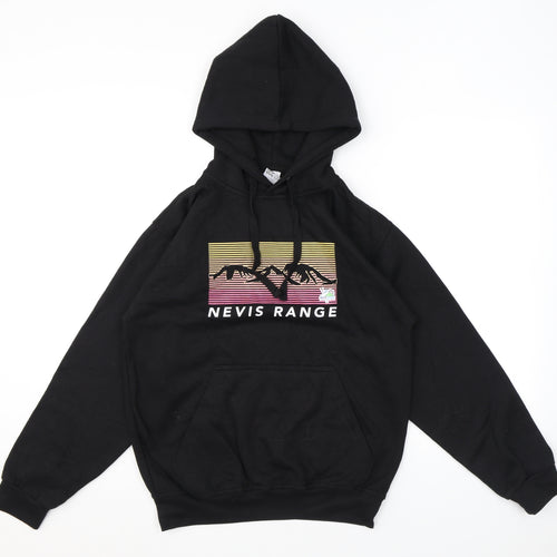 UCC Mens Black Polyester Pullover Hoodie Size S - Mountains, Nevis Range