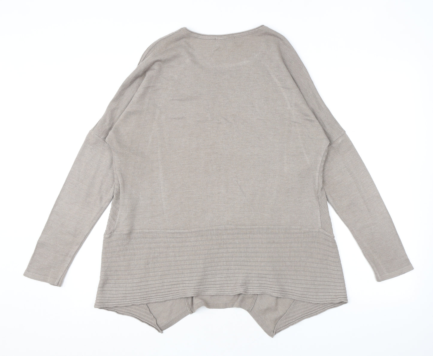 James Lakeland Womens Brown Scoop Neck Viscose Pullover Jumper Size M