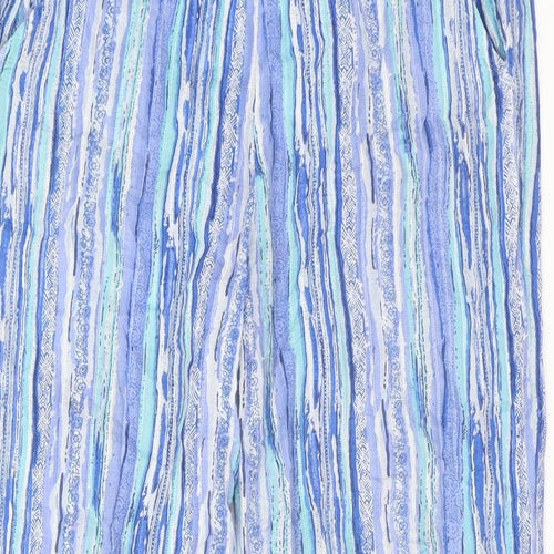 Patra Womens Blue Striped Cotton Trousers Size M L29 in Regular