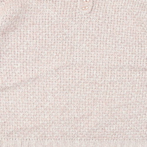 M&Co Womens Pink Round Neck Acetate Pullover Jumper Size 2XL