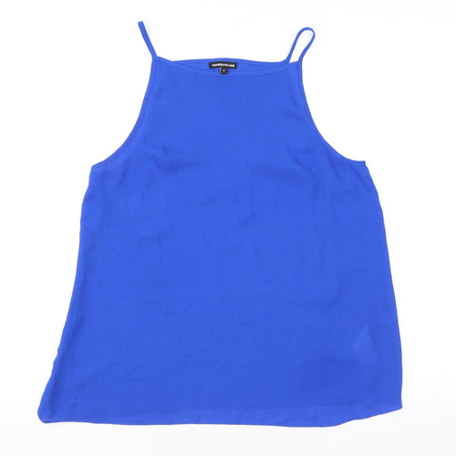 Warehouse Womens Blue Polyester Camisole Tank Size M Halter