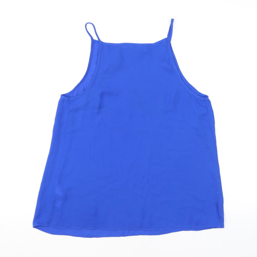 Warehouse Womens Blue Polyester Camisole Tank Size M Halter