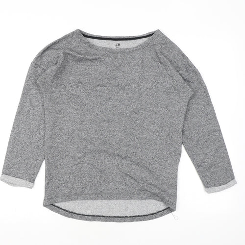 H&M Girls Grey Cotton Pullover Sweatshirt Size 14 Years Pullover