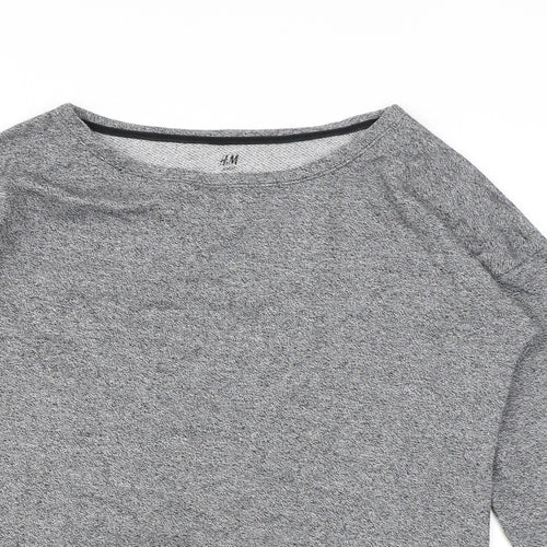 H&M Girls Grey Cotton Pullover Sweatshirt Size 14 Years Pullover