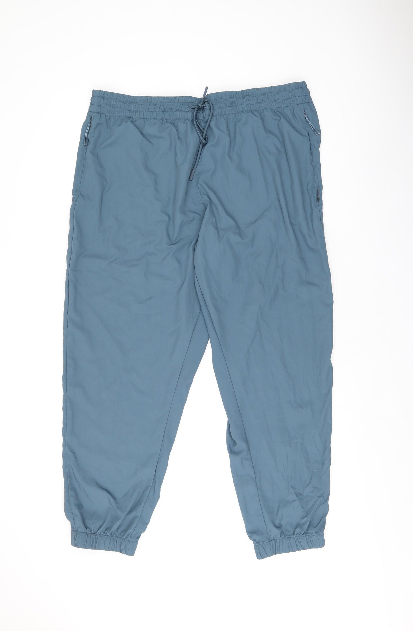 GOODMOVE Womens Blue Polyamide Jogger Trousers Size 20 L28.5 in Regular Drawstring