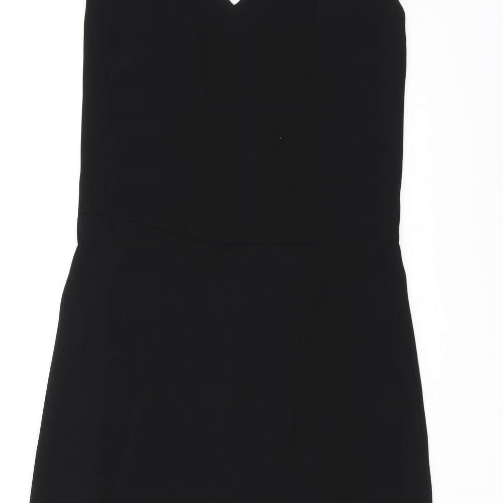 ASOS Womens Black Polyester Jumpsuit One-Piece Size 10 L25 in Button - Open Back