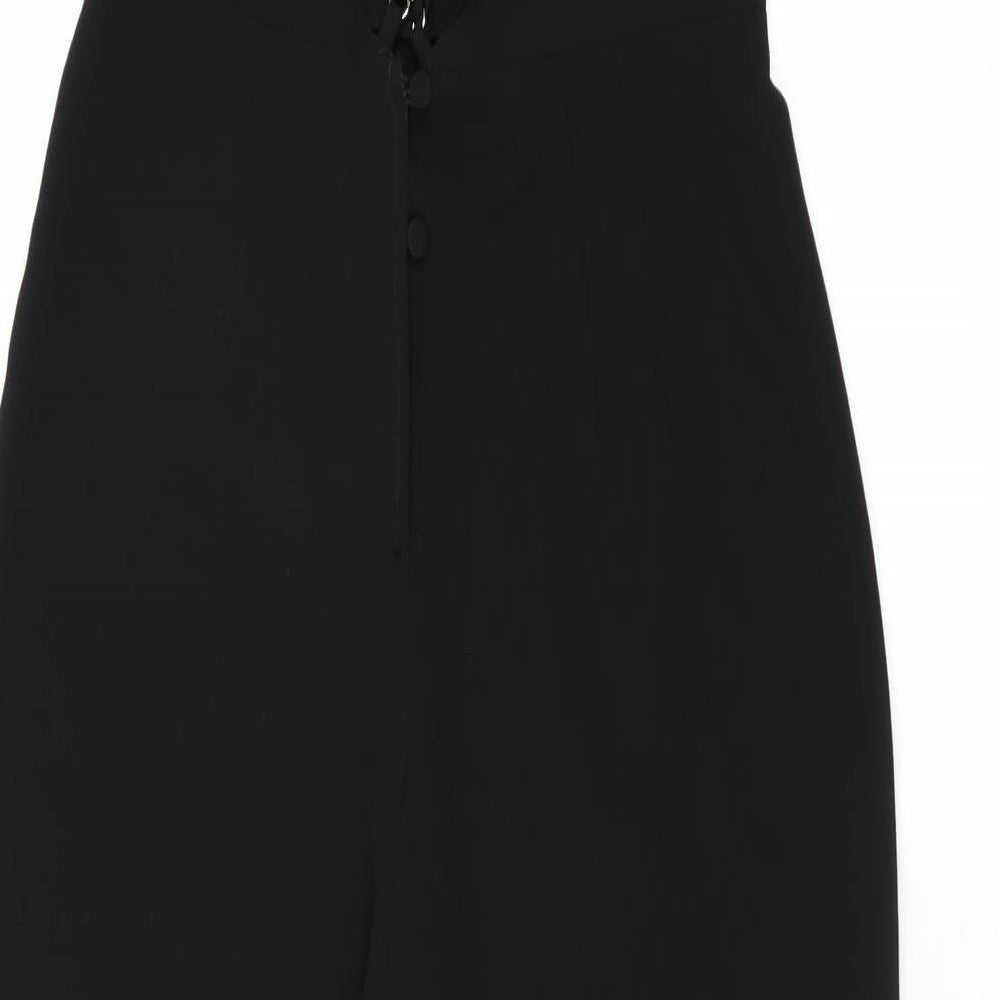 ASOS Womens Black Polyester Jumpsuit One-Piece Size 10 L25 in Button - Open Back