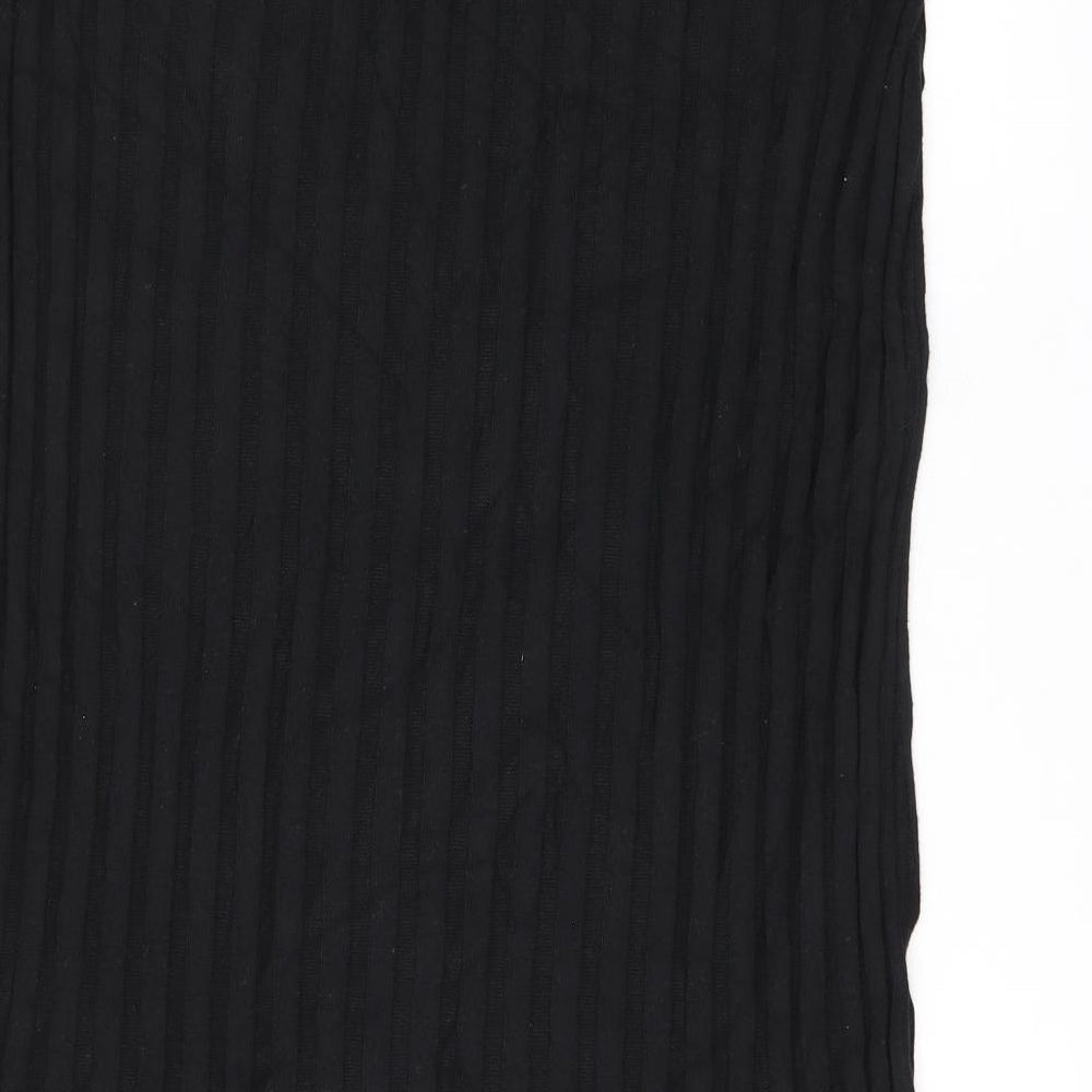 Marks and Spencer Womens Black Polyester Straight & Pencil Skirt Size 20