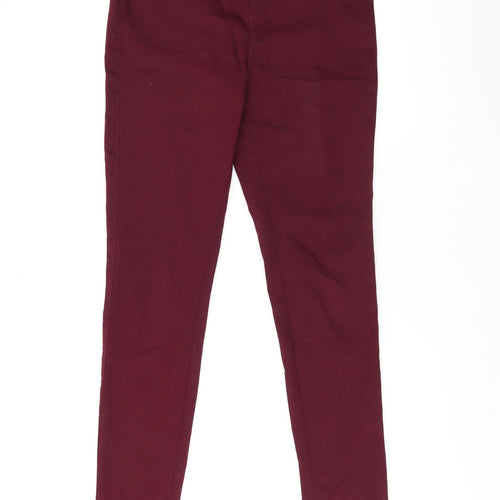 Denim & Co. Womens Red Cotton Jegging Jeans Size 10 L30 in Regular