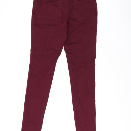 Denim & Co. Womens Red Cotton Jegging Jeans Size 10 L30 in Regular