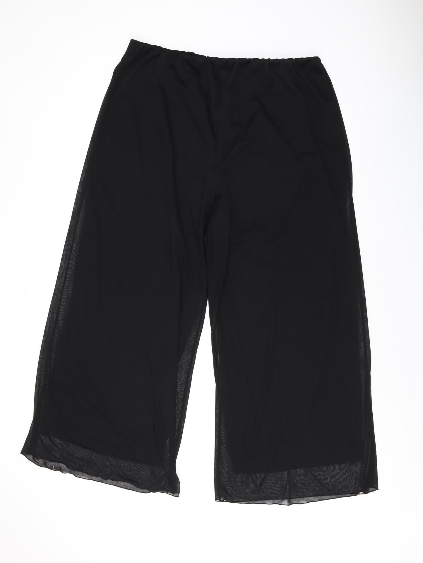 Joanna Hope Womens Black Polyester Trousers Size 22 L26.5 in Regular