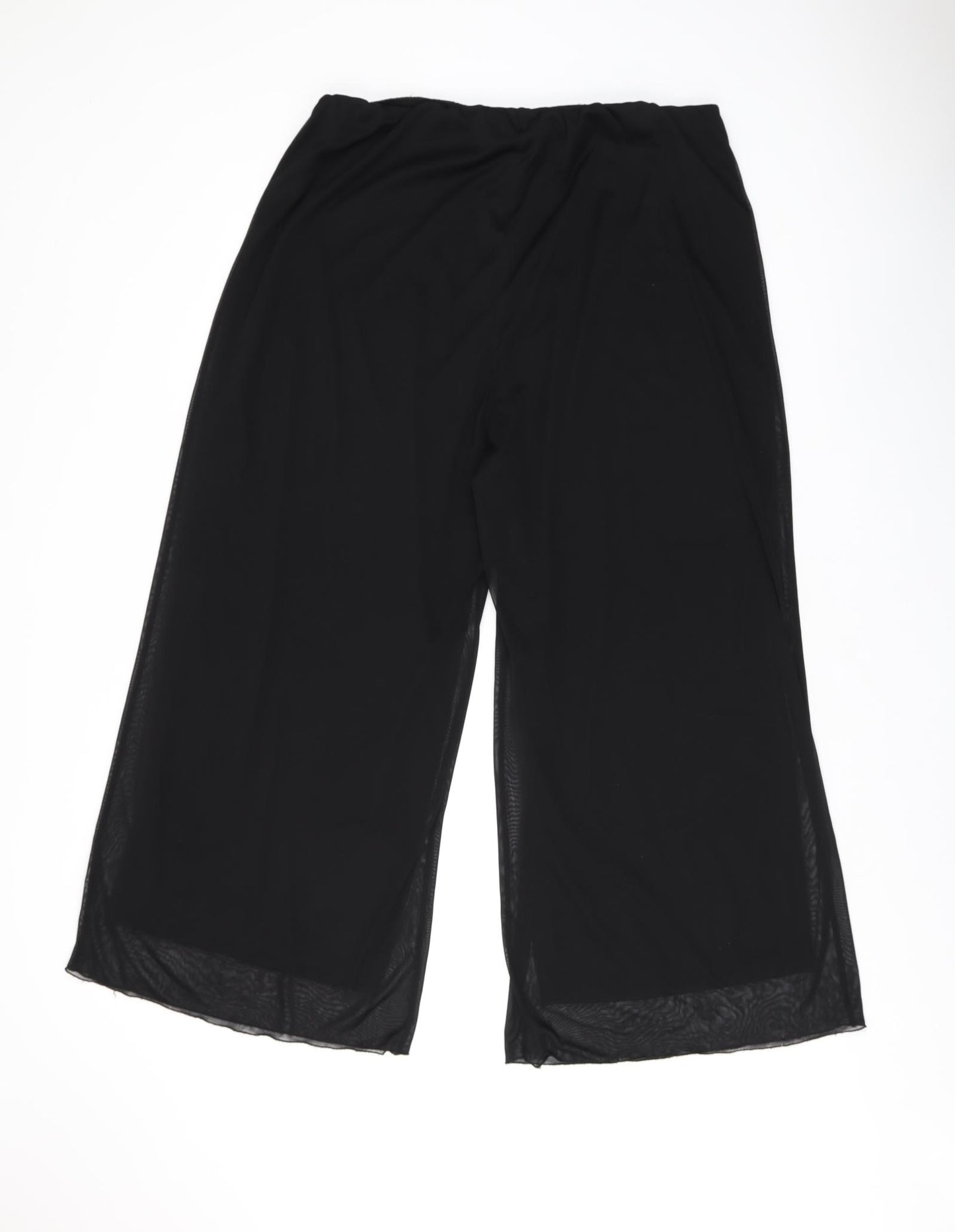 Joanna Hope Womens Black Polyester Trousers Size 22 L26.5 in Regular