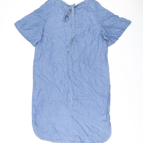 Principles Womens Blue Lyocell Shift Size 12 Boat Neck Pullover