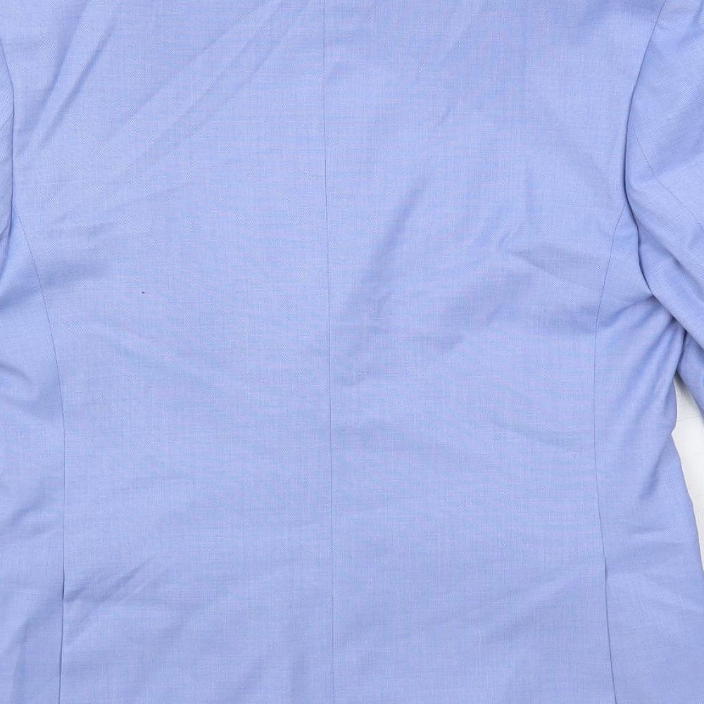 Marks and Spencer Mens Blue Polyester Jacket Suit Jacket Size 38 Regular