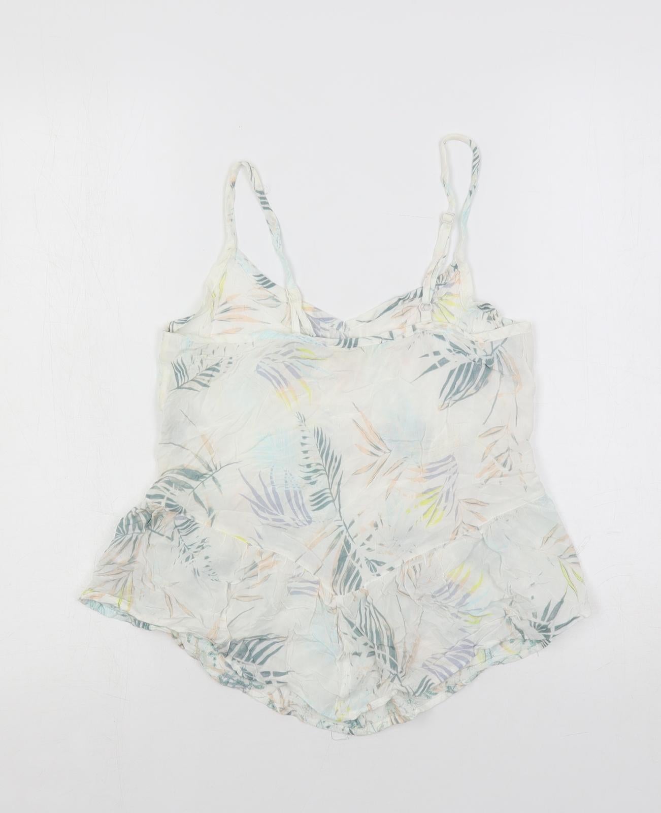 Indigo Womens Multicoloured Herringbone Viscose Camisole Tank Size 8 V-Neck