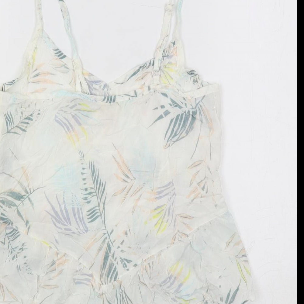 Indigo Womens Multicoloured Herringbone Viscose Camisole Tank Size 8 V-Neck