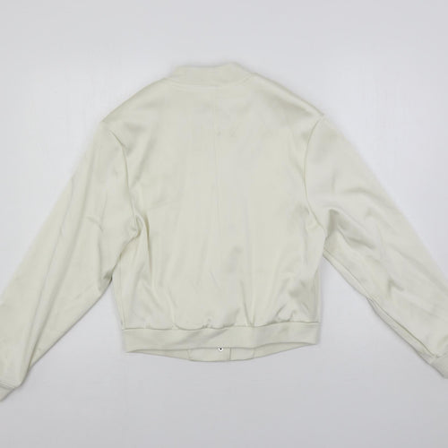 Marks and Spencer Womens Ivory Bomber Jacket Jacket Size 6 Snap