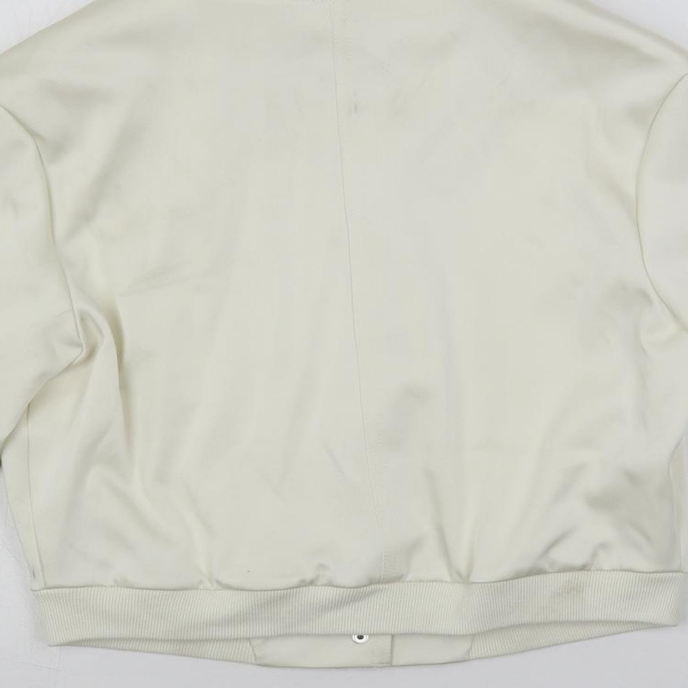 Marks and Spencer Womens Ivory Bomber Jacket Jacket Size 6 Snap