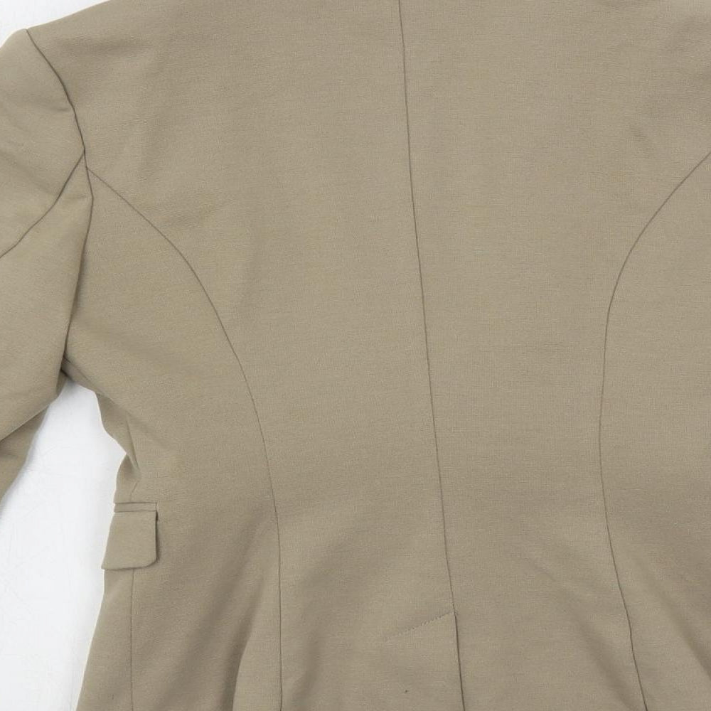H&M Womens Beige Jacket Blazer Size 6 Button