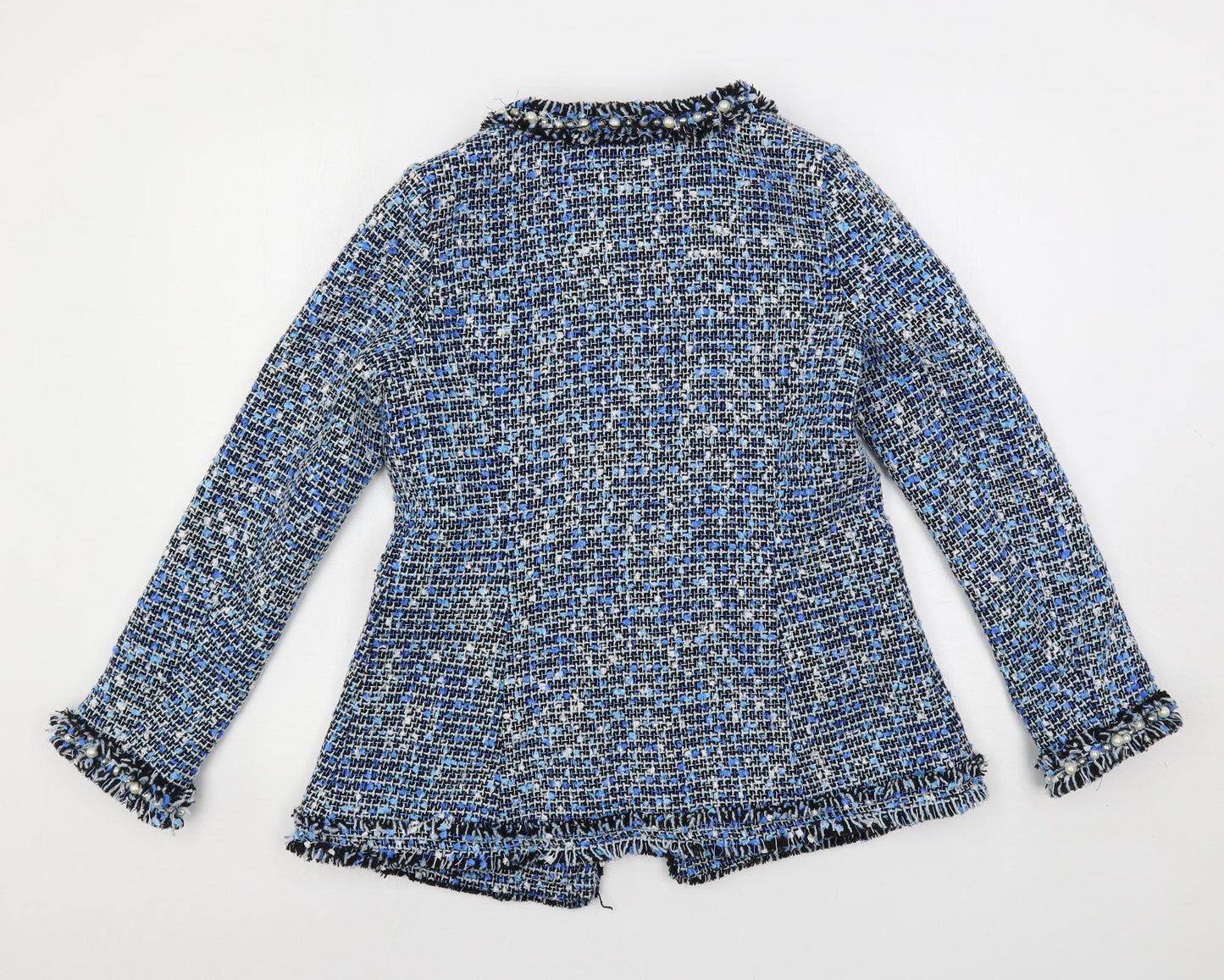 Luxy London Womens Blue Jacket Blazer Size M - Open Beaded