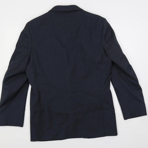 Ventura Mens Blue Polyester Jacket Suit Jacket Size 38 Regular
