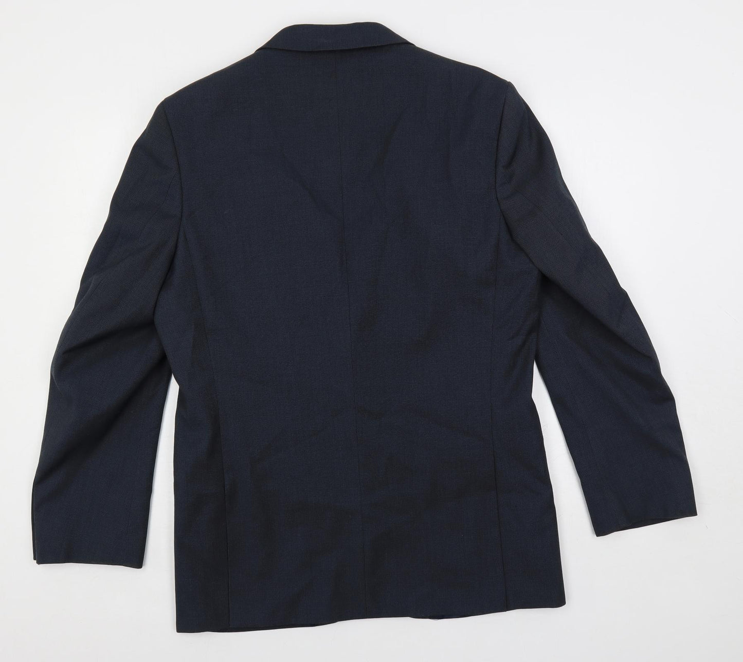 Ventura Mens Blue Polyester Jacket Suit Jacket Size 38 Regular