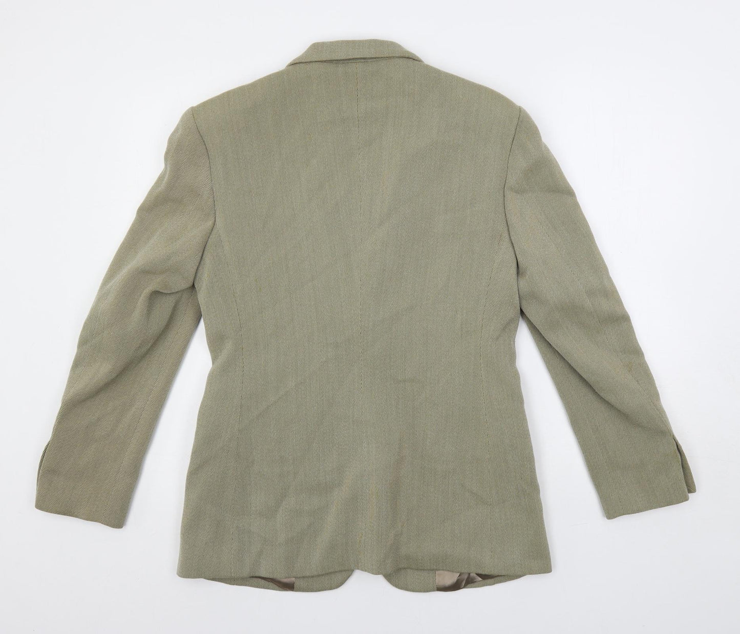 United Colors of Benetton Womens Beige Jacket Blazer Size 14 Button