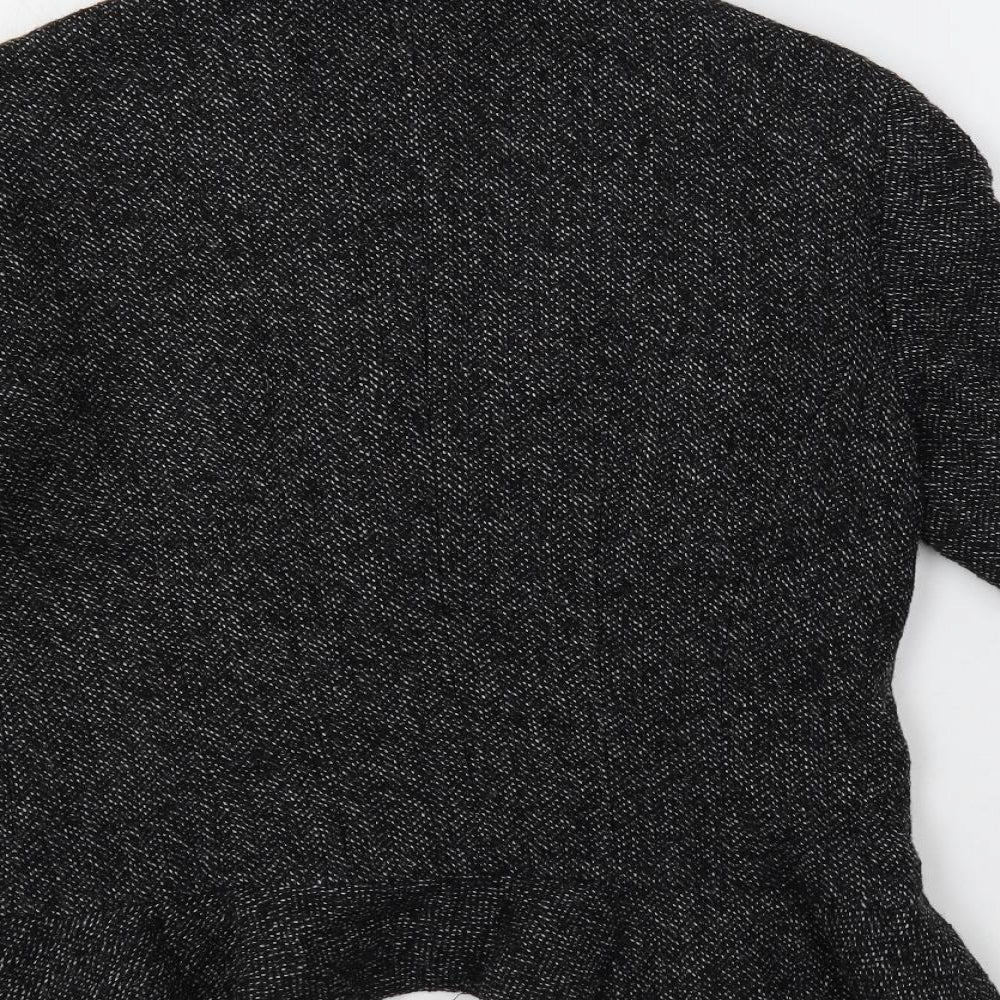 Taifun Womens Grey Jacket Blazer Size 14 Button - Ruffle