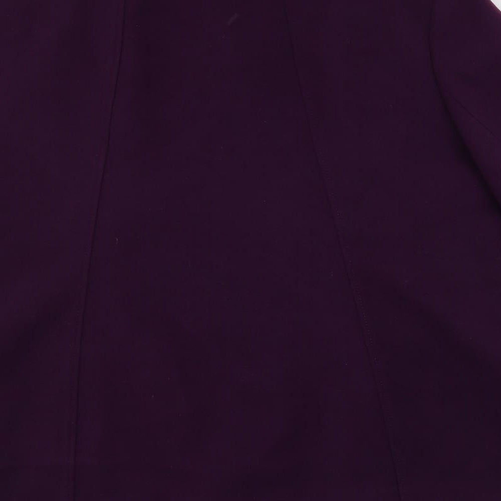 Bonmarché Womens Purple Pea Coat Coat Size 20 Button