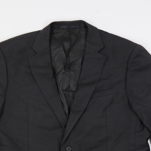 Cerruti Mens Grey Wool Jacket Suit Jacket Size 44 Regular
