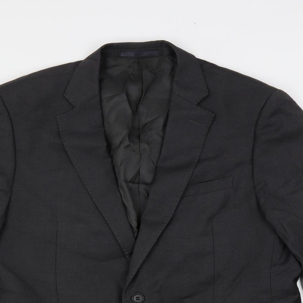 Cerruti Mens Grey Wool Jacket Suit Jacket Size 44 Regular