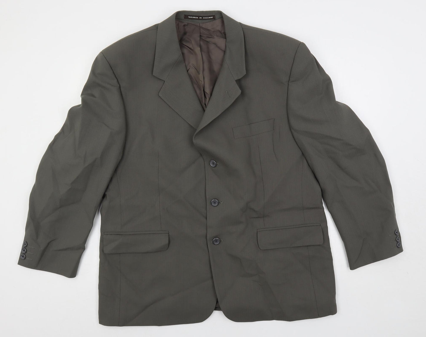 The Label Mens Grey Wool Jacket Suit Jacket Size 44 Regular