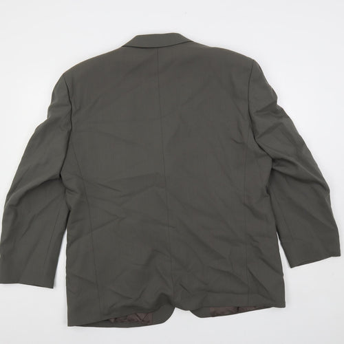 The Label Mens Grey Wool Jacket Suit Jacket Size 44 Regular
