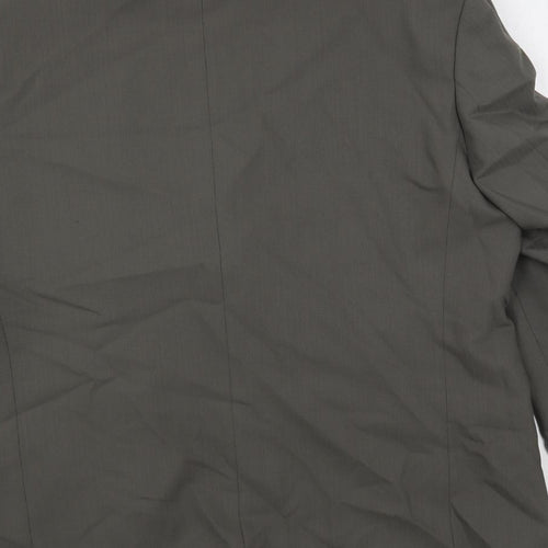 The Label Mens Grey Wool Jacket Suit Jacket Size 44 Regular