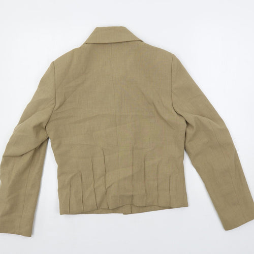 My Diary Womens Beige Jacket Blazer Size 8 Button - Pockets