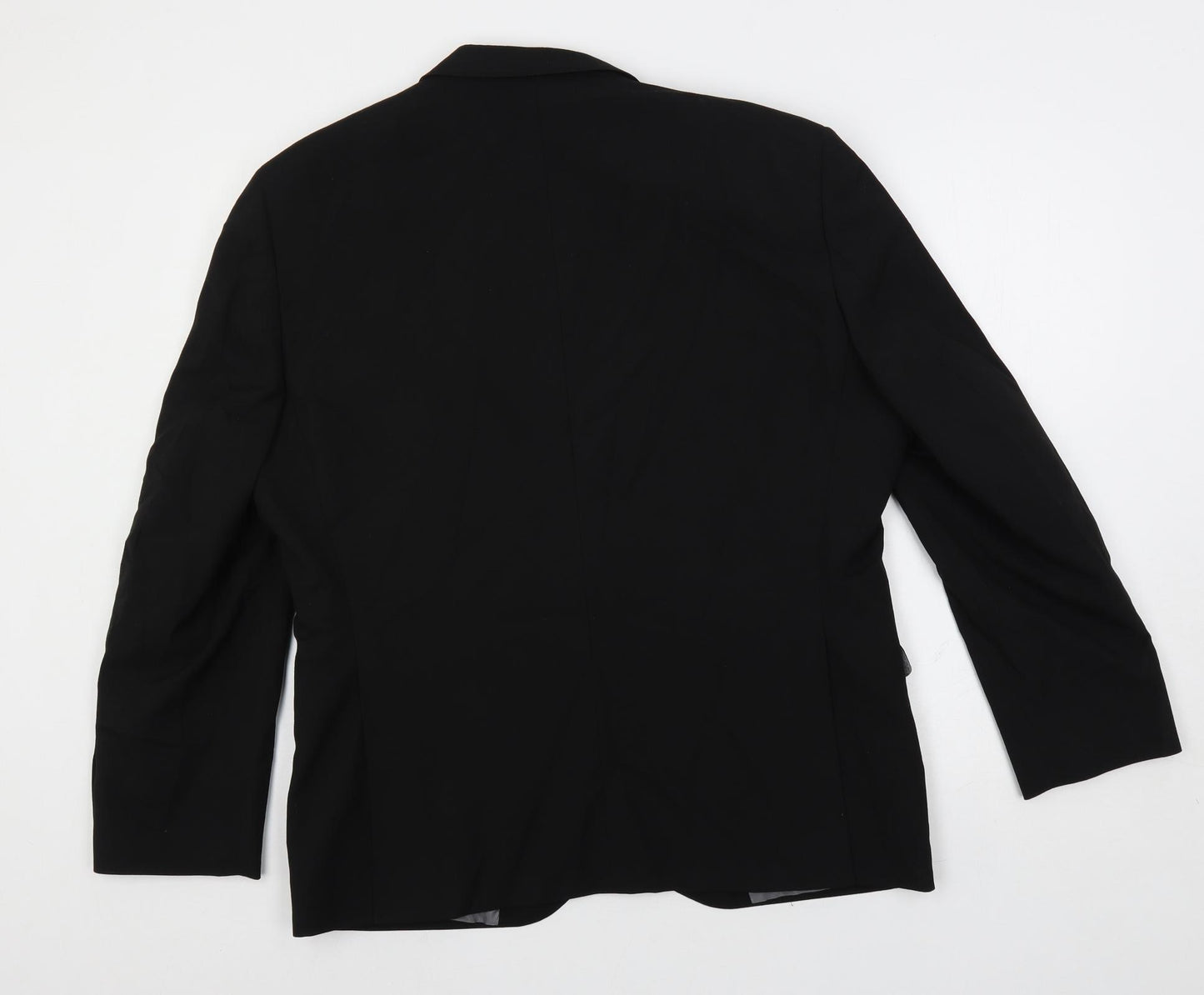 Ventura Mens Black Polyester Jacket Suit Jacket Size 44 Regular