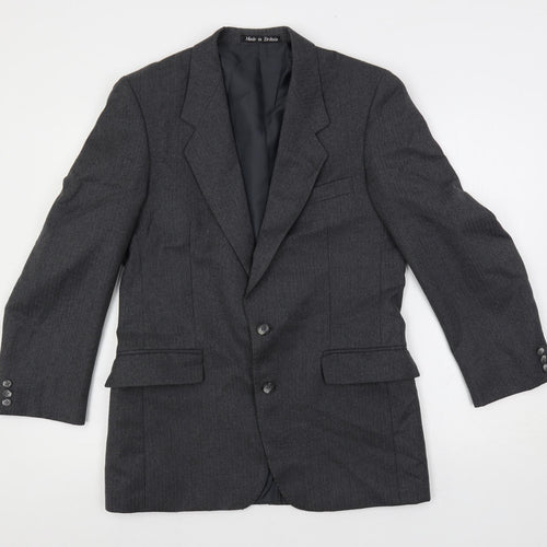 Greenwoods Mens Grey Wool Jacket Suit Jacket Size 38 Regular