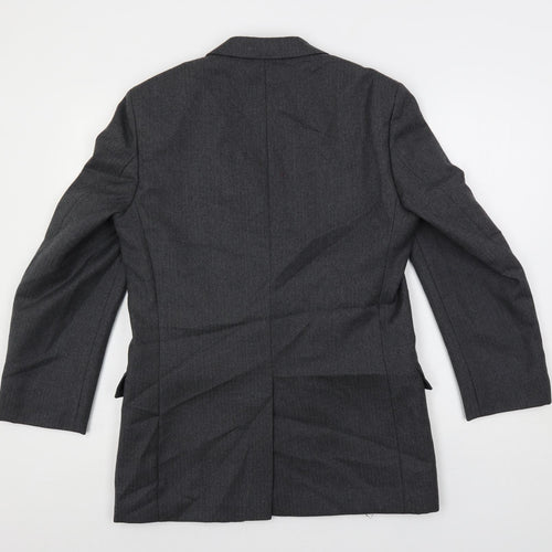 Greenwoods Mens Grey Wool Jacket Suit Jacket Size 38 Regular