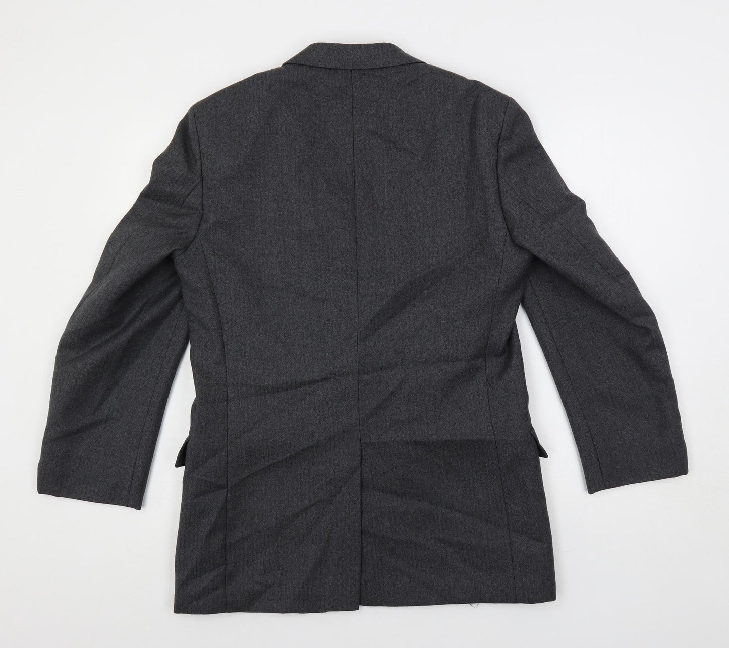 Greenwoods Mens Grey Wool Jacket Suit Jacket Size 38 Regular