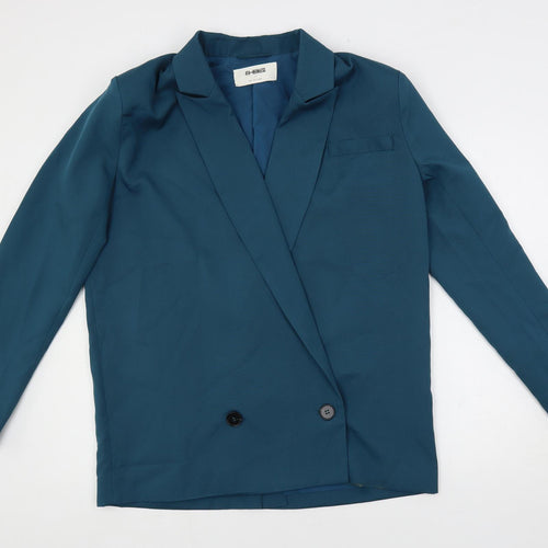 4th + Reckless Womens Green Jacket Blazer Size 8 Button - Oversized