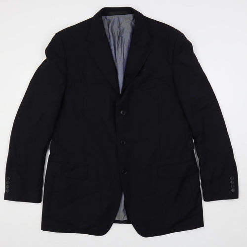 Marks and Spencer Mens Blue Wool Jacket Suit Jacket Size 44 Regular