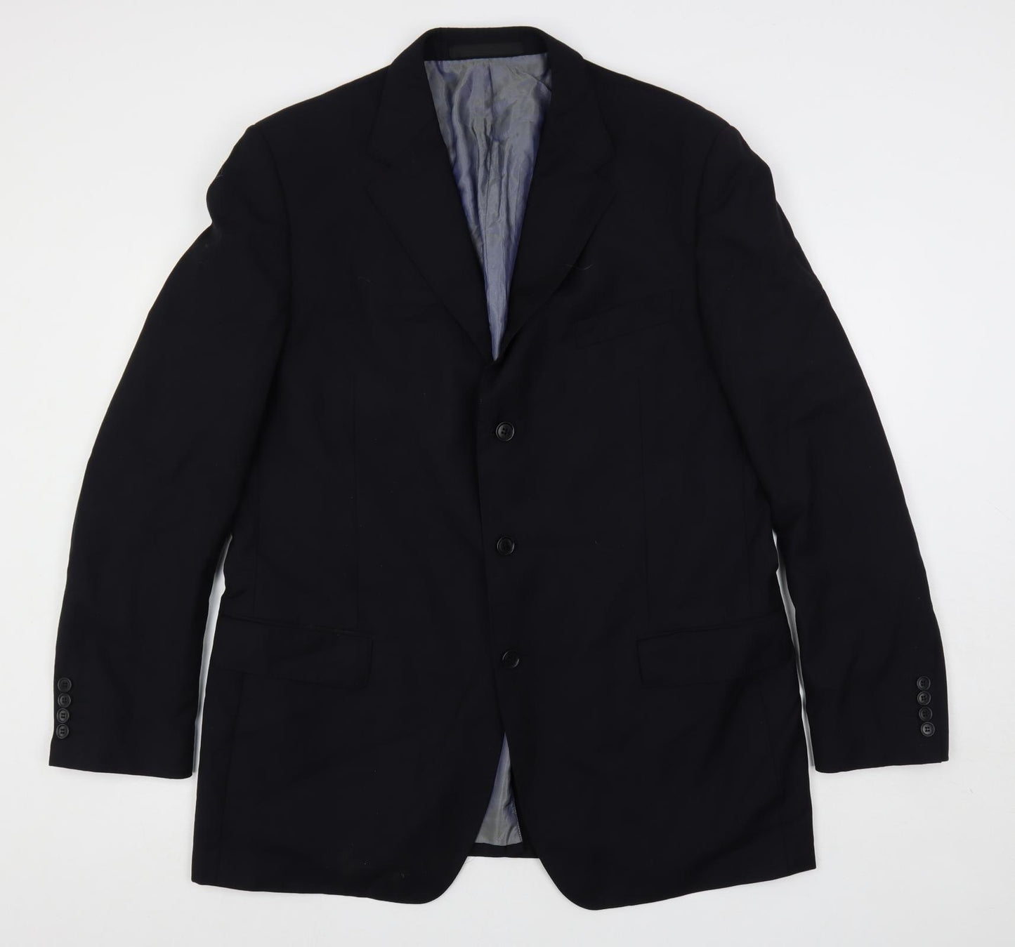 Marks and Spencer Mens Blue Wool Jacket Suit Jacket Size 44 Regular