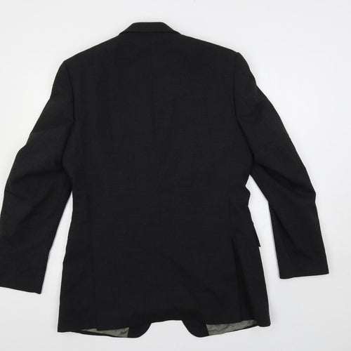 Karl Jackson Mens Black Polyester Jacket Suit Jacket Size 38 Regular