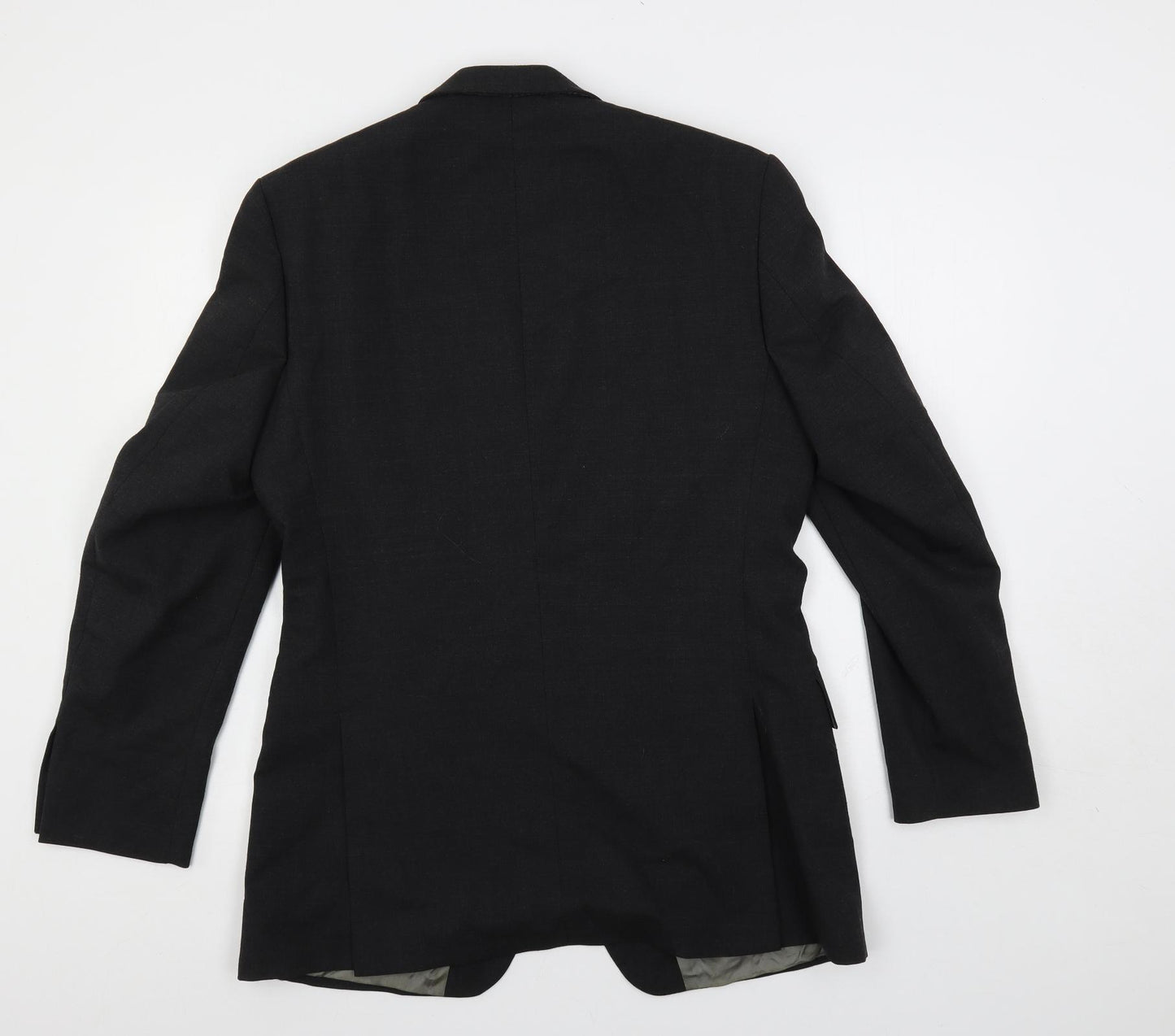 Karl Jackson Mens Black Polyester Jacket Suit Jacket Size 38 Regular