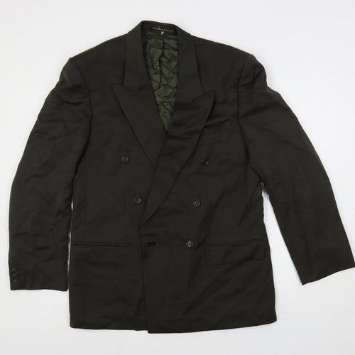 Marks and Spencer Mens Green Polyester Jacket Suit Jacket Size 40 Regular