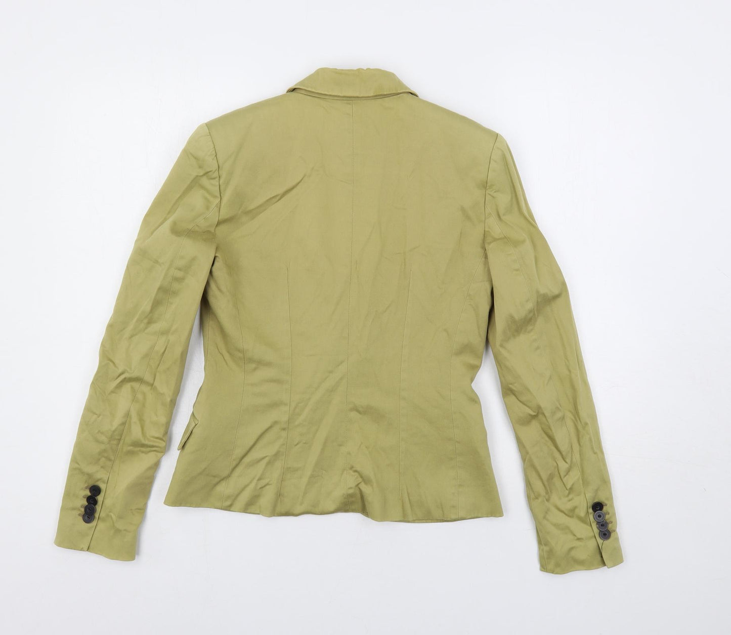 Mango Womens Green Jacket Blazer Size S Button