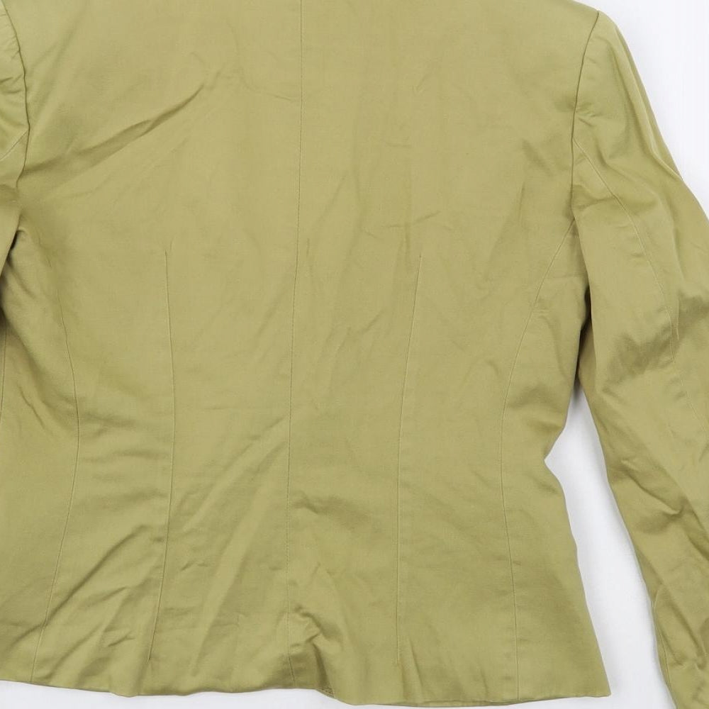 Mango Womens Green Jacket Blazer Size S Button
